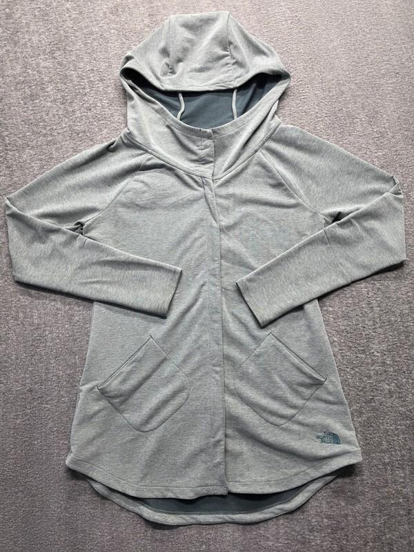 The North Face Womens Wrap-Ture Full Zip Jacket Green Large FlashDry Hooded