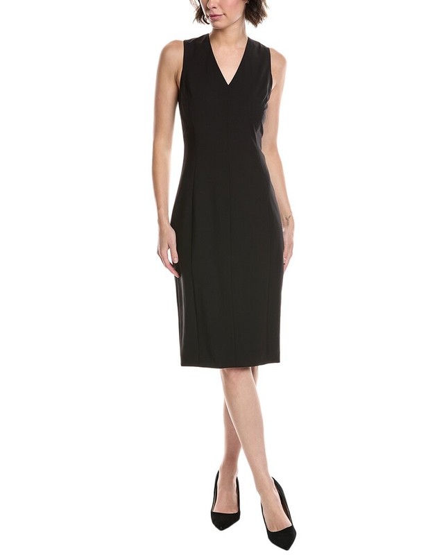 Theory Slim Wool-Blend Midi Dress Women's
