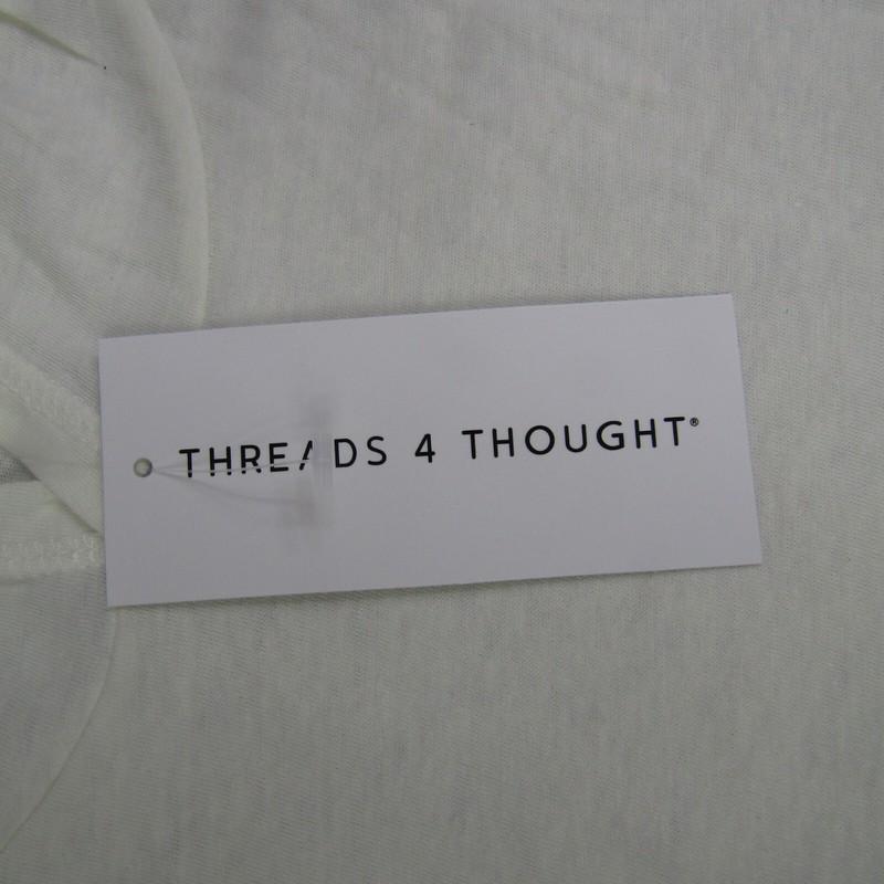 Threads 4 Thought NEW Womens Medium Ivory White Lightweight Hoodie Sweater