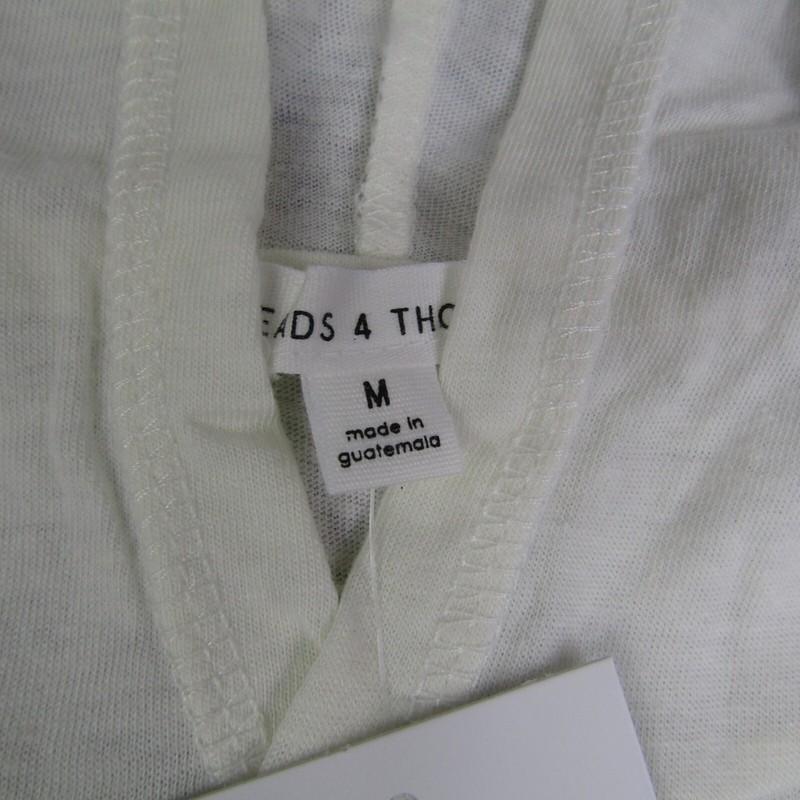 Threads 4 Thought NEW Womens Medium Ivory White Lightweight Hoodie Sweater