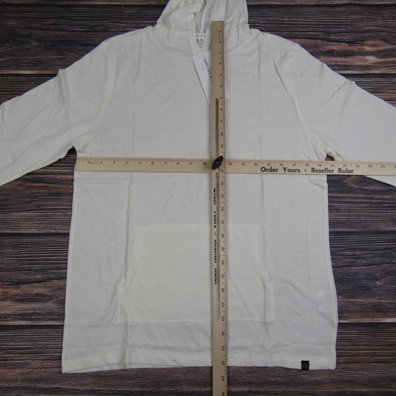 Threads 4 Thought NEW Womens Medium Ivory White Lightweight Hoodie Sweater