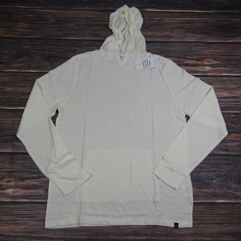 Threads 4 Thought NEW Womens Medium Ivory White Lightweight Hoodie Sweater