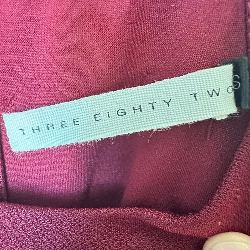 Three Eighty Two Halter Neck Jumpsuit Burgundy Drawstring Waist Wide Leg Small