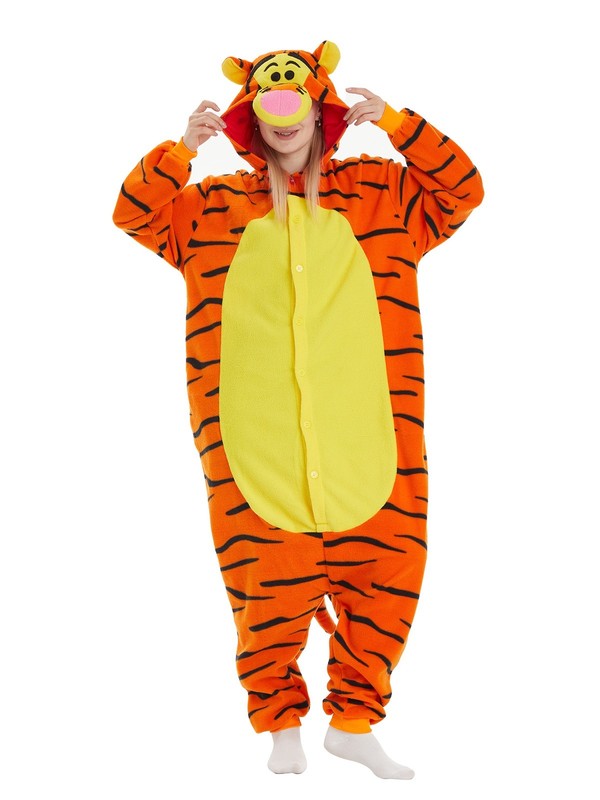 TIGER Adult One Piece Cosplay Pajamas For Men And Women