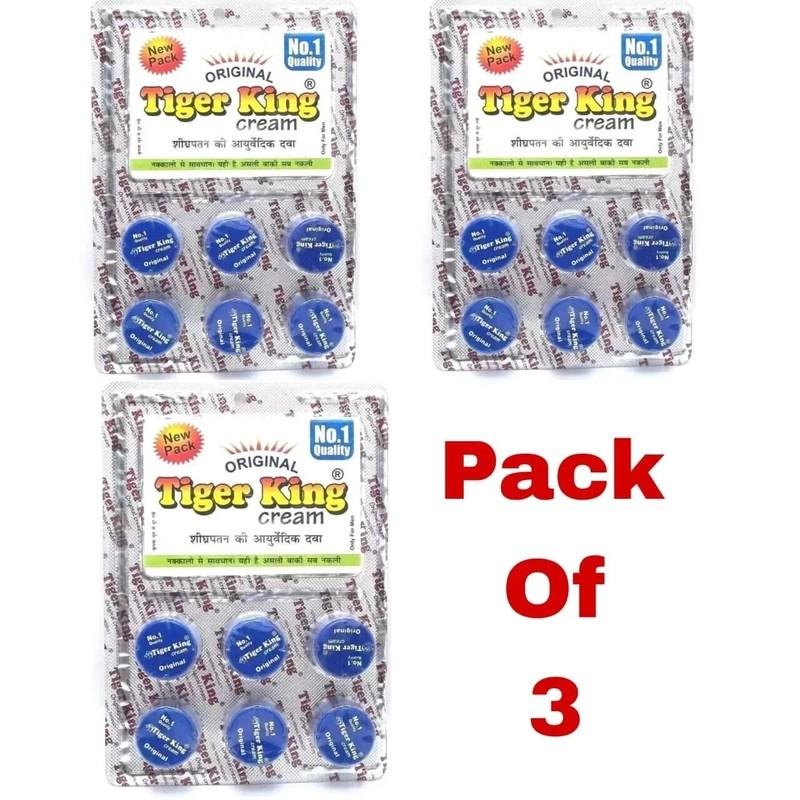Tiger King Cream for Extra Power Original Pack of 3 (Peace 18) + Free shipping