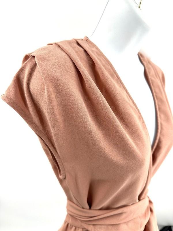 Tiger Mist Skort Romper Womens M Wrap Front Tie Waist Playsuit Pleated V Neck
