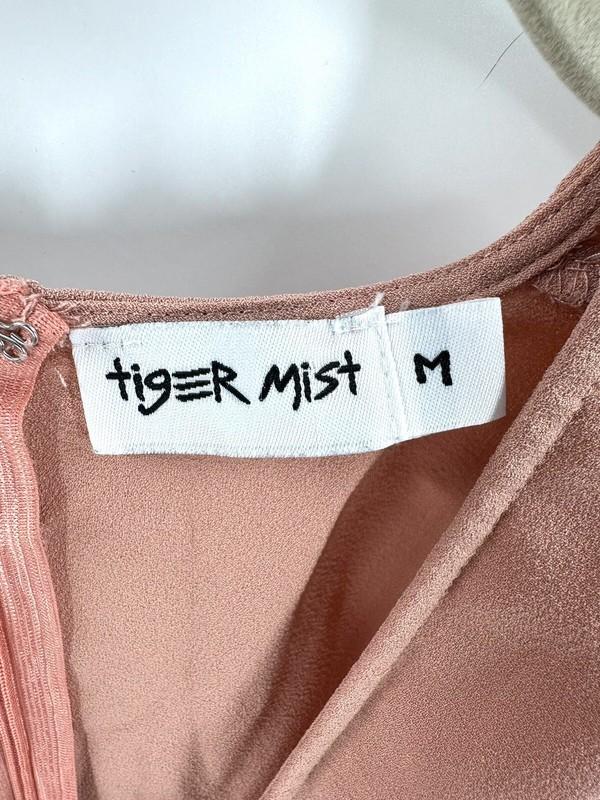 Tiger Mist Skort Romper Womens M Wrap Front Tie Waist Playsuit Pleated V Neck