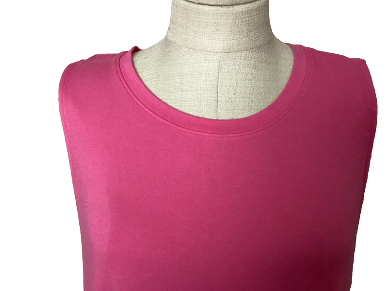 TIME AND TRU STRAWBERRY PATCH SLEEVELESS KNEE LENGTH STRETCH KNIT DRESS SZ XL*