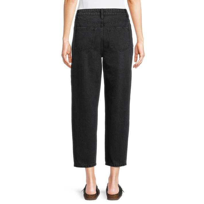 Time And Tru Women's Barrel Jeans Black Size 4 NWT