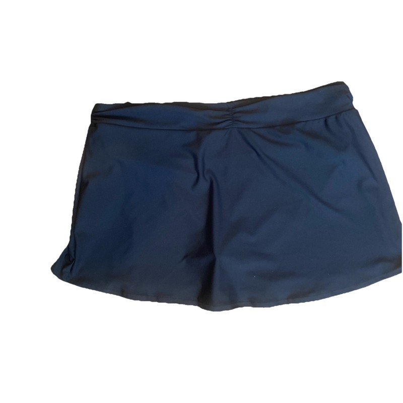 TIME AND TRU WOMEN’S PLUS SWIM SKIRT BOTTOM BLACK SIZE 1X (16-18) NEW FREE SHIP