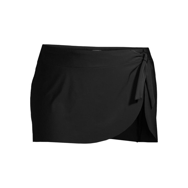 TIME & TRU Women’s Plus Size 3X (24W-26W) Side Sash Skirt Swim Bottom With Brief