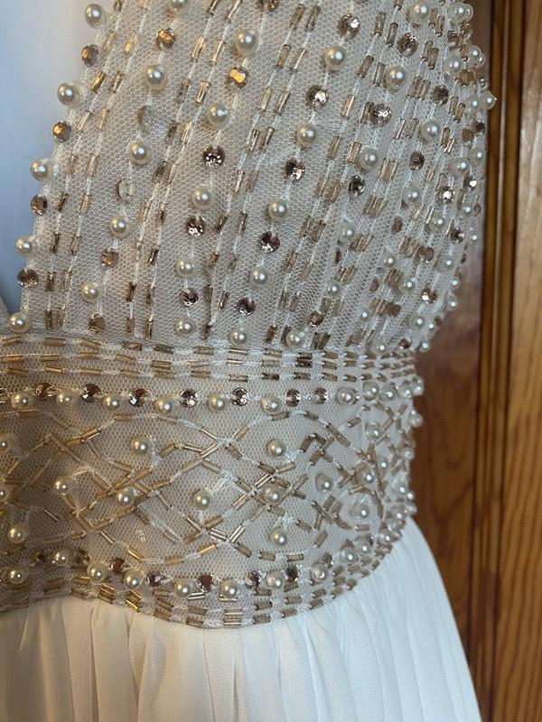 TLC Say Yes To The Prom Embellished Tulle-Underlay Gown Sz. 13