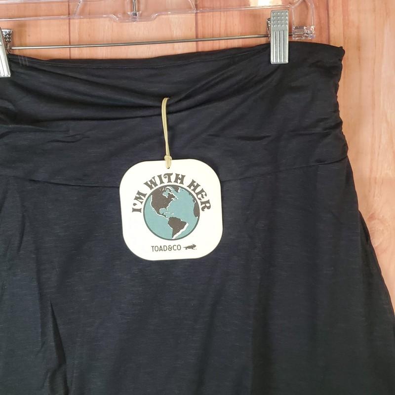 Toad & Co Chaka Skirt Womens Black Organic Cotton Large