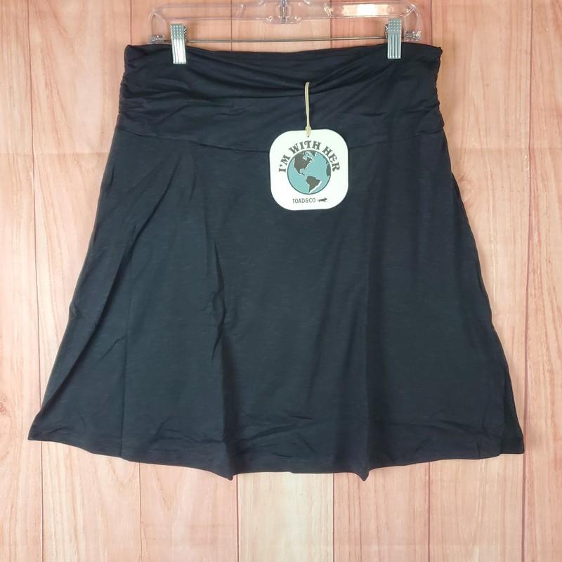 Toad & Co Chaka Skirt Womens Black Organic Cotton Large