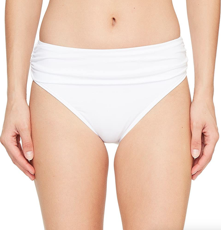 Tommy Bahama L133511 White Pearl High Waist Bikini Bottoms Women's Size S