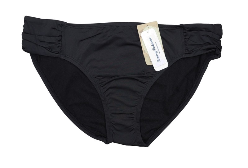 Tommy Bahama Plus Size Pearl Hipster Bikini Bottom Women's Swimwear NWT Black