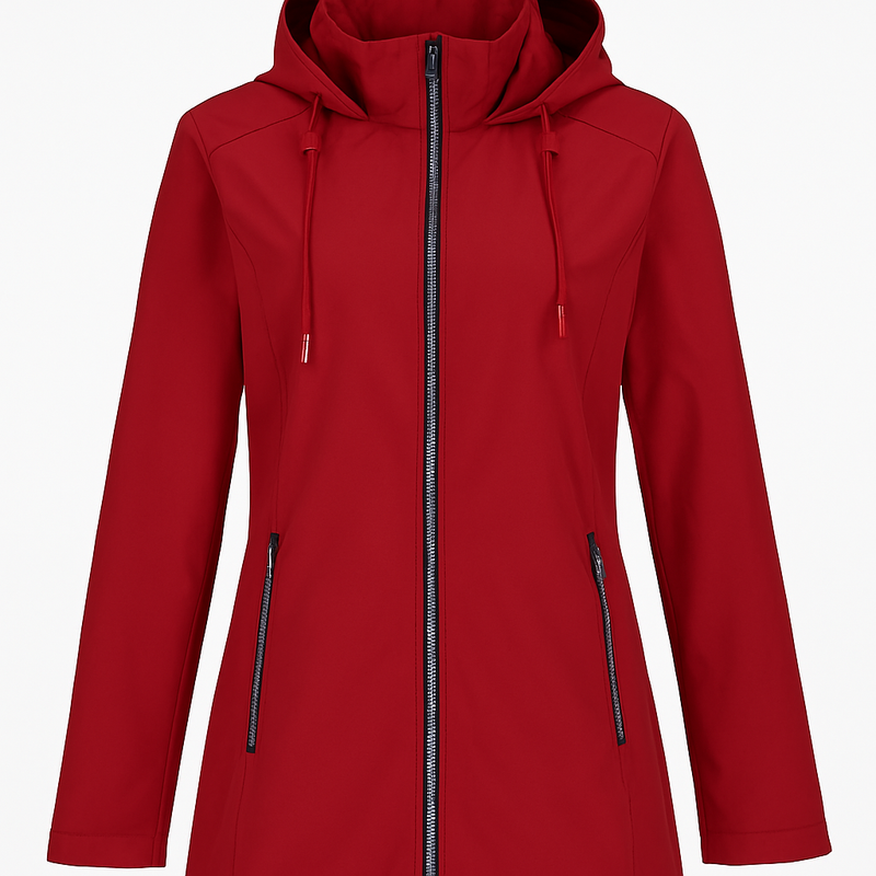 Tommy Hilfiger Women’s Red Color Long Sleeve Hooded spring Jacket Size M