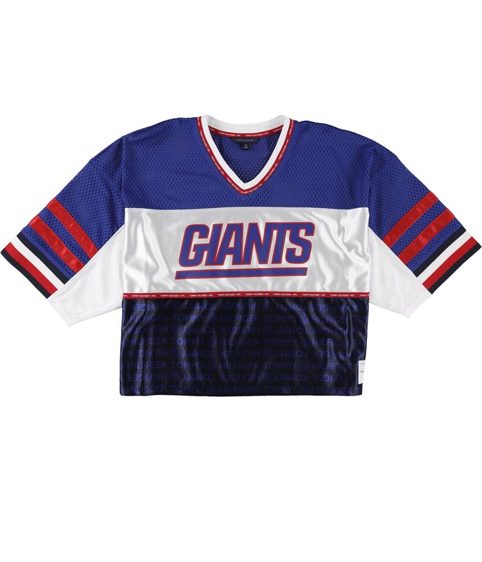 Tommy Hilfiger Womens NY Giants Jersey Blue Small