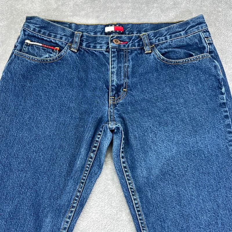 Tommy Jeans Women's Bootcut 11 Blue Denim Rhinestone Gem Flag Y2K Embellished