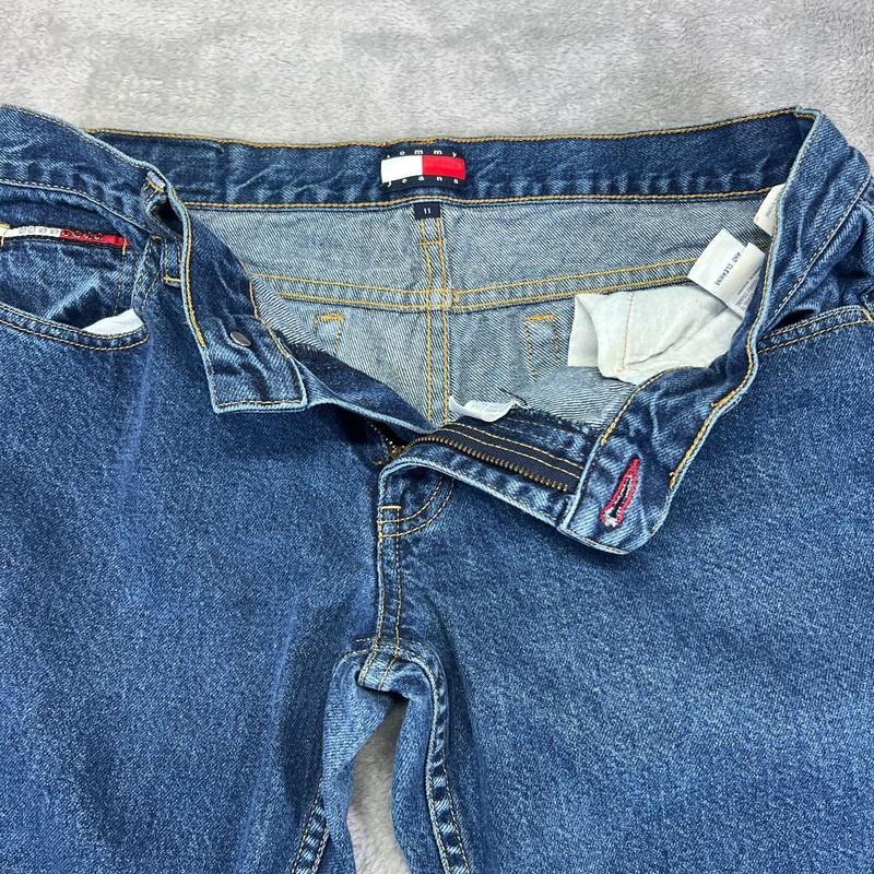 Tommy Jeans Women's Bootcut 11 Blue Denim Rhinestone Gem Flag Y2K Embellished