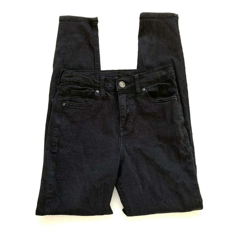 Topshop Moto Women's Jeans Size 25 Black Denim Skinny Jean