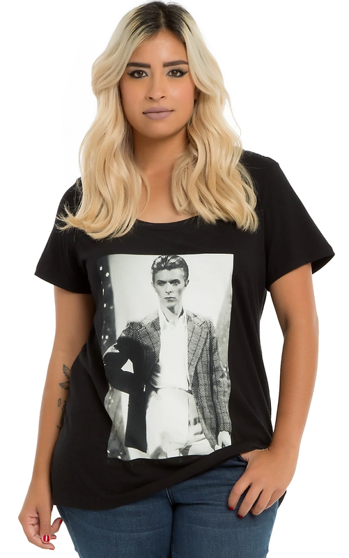 Torrid DAVID BOWIE BLACK & WHITE PHOTO Women's Girls Plus Size T-Shirt NEW