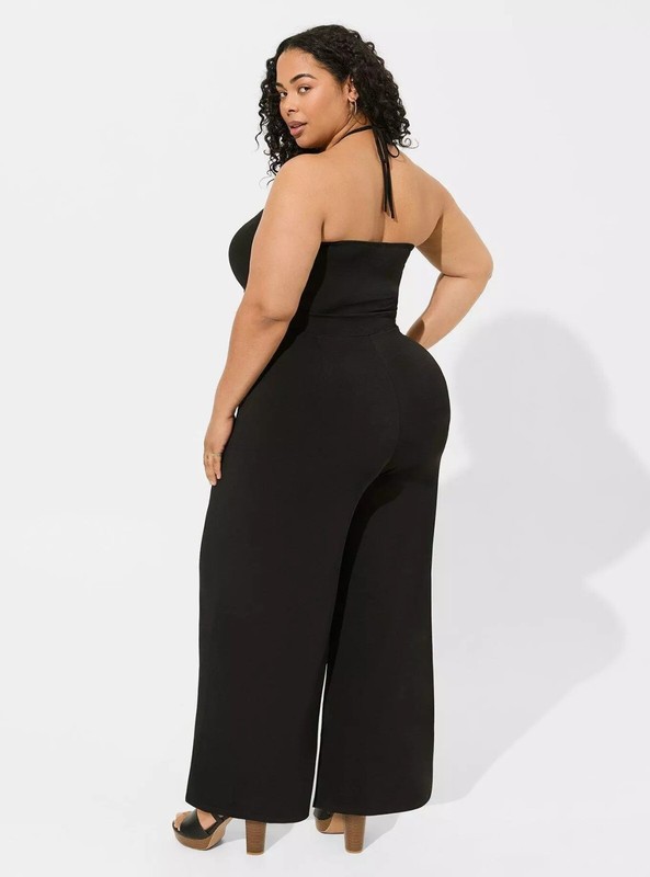 Torrid Jumpsuit Black O Ring Halter NWT New 2X