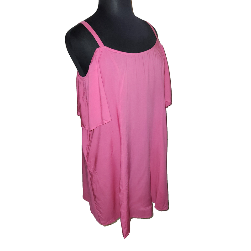 Torrid Pink Challis Trapeze Dress -Pockets- Plus Size 2X