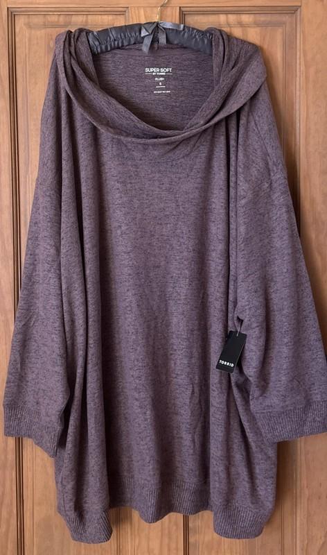 TORRID SWEATER LONG SLEEVE TUNIC SUPER SOFT PLUSH SWEATSHIRT 6 6X 6XL 30 NEW