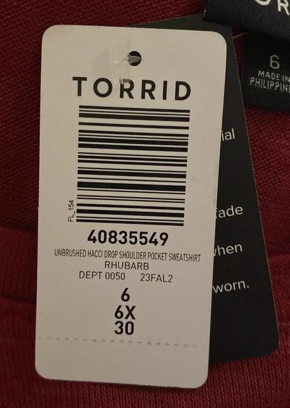 TORRID SWEATSHIRT SWEATER 6 6X 6XL 30