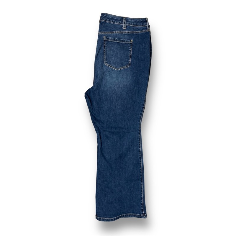 Torrid Trio Fit Slim Bootcut Blue Jeans Stretch High Rise Dark Wash Sz 22S-26S