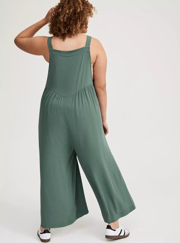 Torrid Wide Leg Overall Guaze Green NWT New 4X