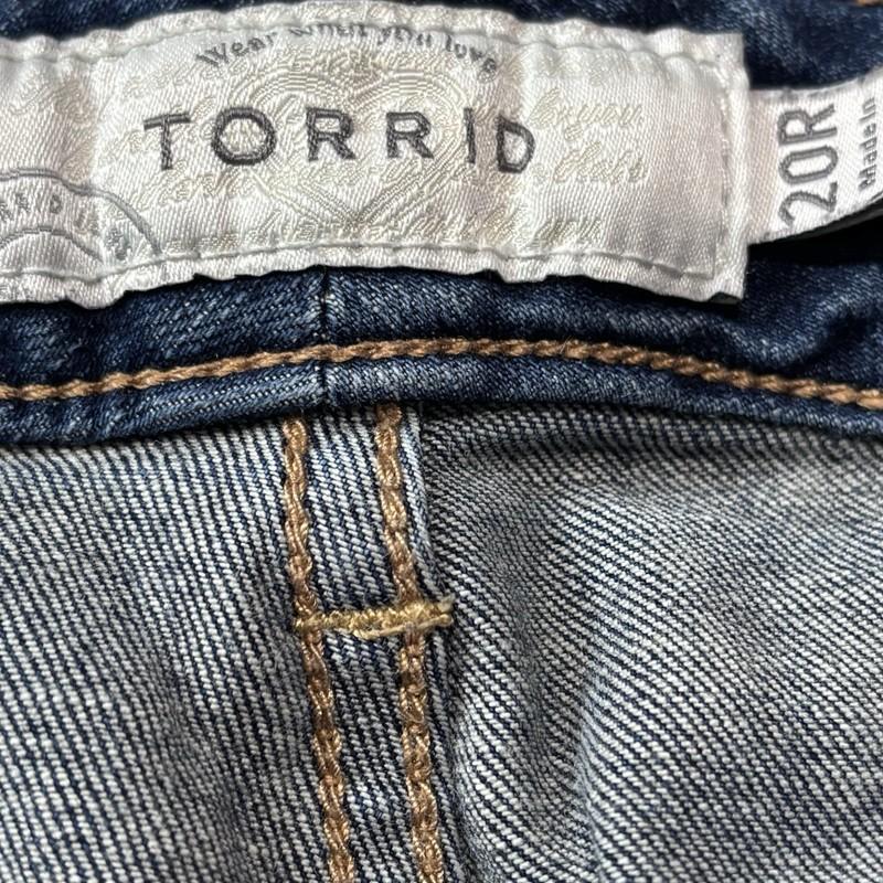 Torrid Women Blue Denim Medium Wash Skinny Jeans Size 20r