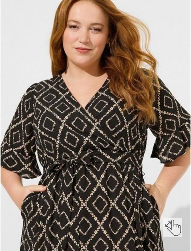 Torrid Women's Maxi Georgette Surplice Wrap Hi-Low Dress Plus Size 2X New