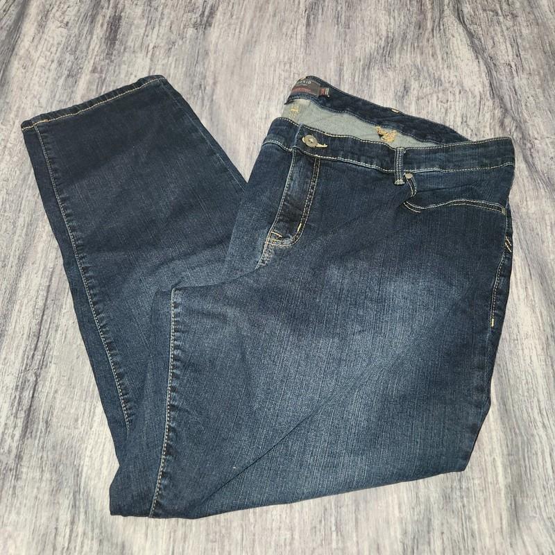 Torrid Womens Boyfriend Straight Jeans Plus Size 26R Dark Wash Vintage Stretch