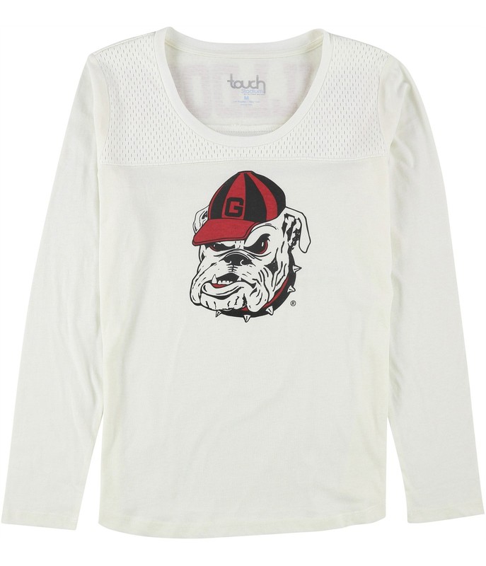 Touch Womens Georgia Bulldogs Graphic T-Shirt Off-White Medium