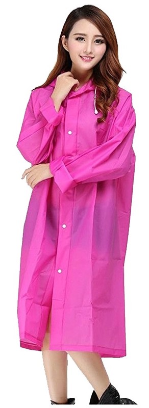 Transparent EVA Women’s Raincoat Waterproof Outdoors Jacket Long Hood Shear Chic