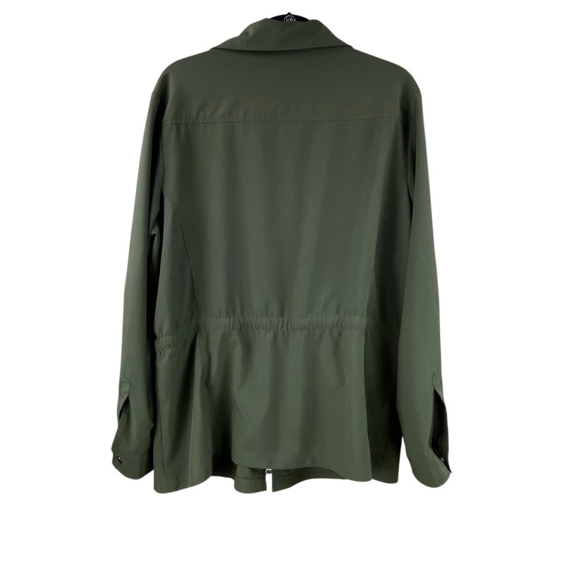 TravelSmith Lightweight Jacket Size XL Olive Green Wrinkle Resistant Travel