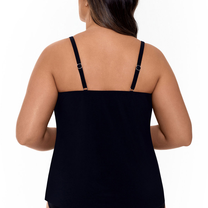 Trimshaper Slimming Control Tankini Swimsuit Top Plus Size 24W New