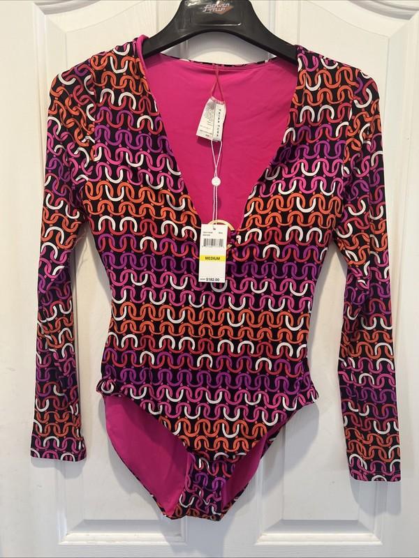 Trina Truk Echo Long Sleeve One-Piece Swimsuit Size L - NWT