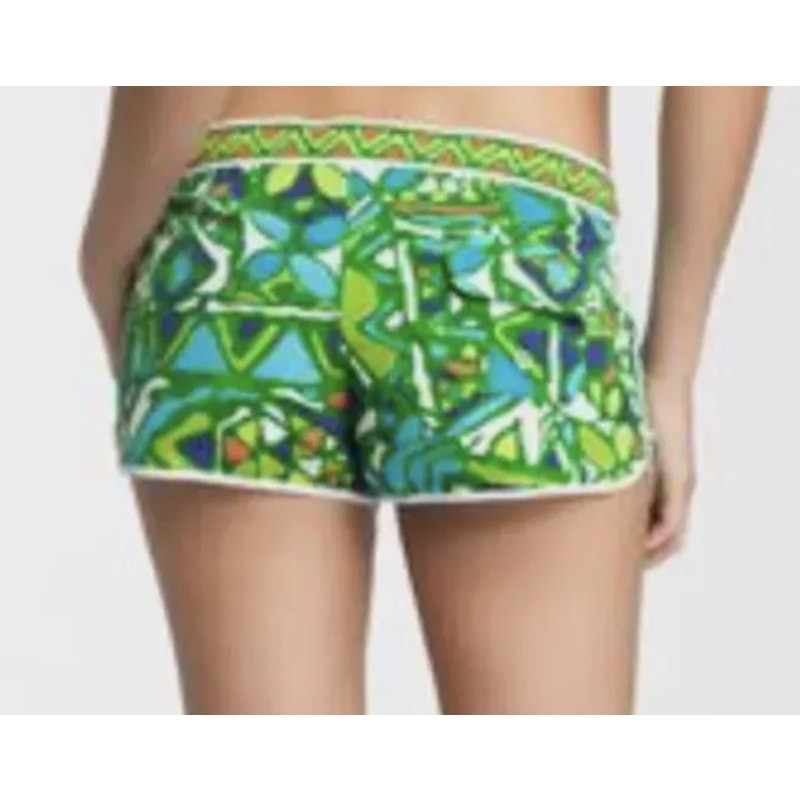 Trina Turk Bali Hai Board Shorts XS Green Coral
