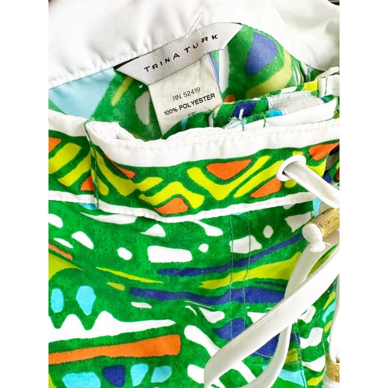 Trina Turk Bali Hai Board Shorts XS Green Coral