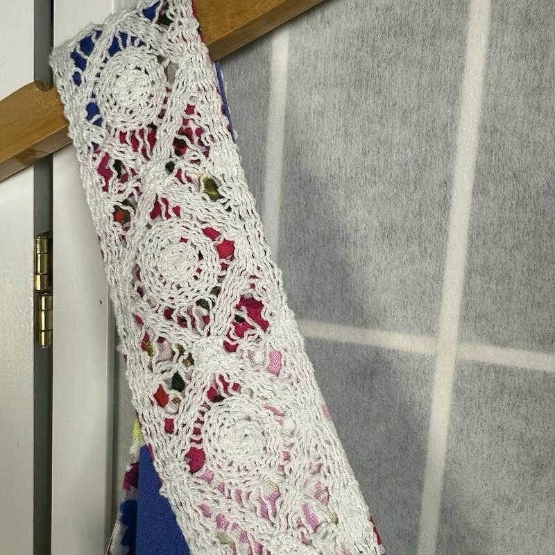 Trina Turk Dress Womens 8 Floral Patchwork Lace Boho Cottage Core Romantic