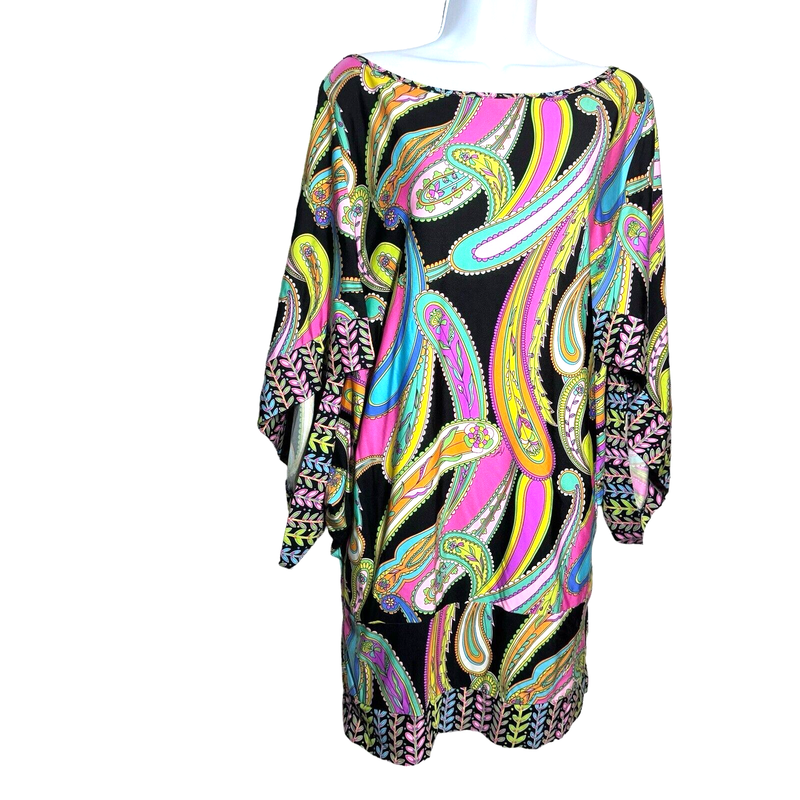 Trina Turk Garden Bloom Tunic Swim Cover Caftan Size Large Dress