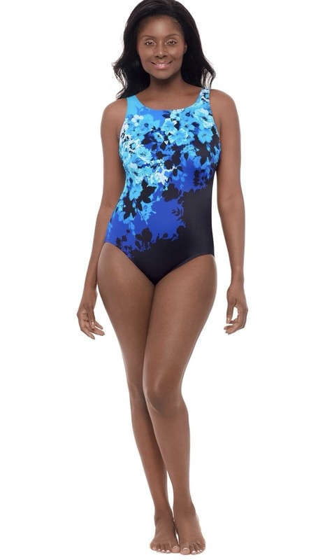 Trina Turk Seychelles High Neck Halter Scoop Back One Piece Swimsuit 6