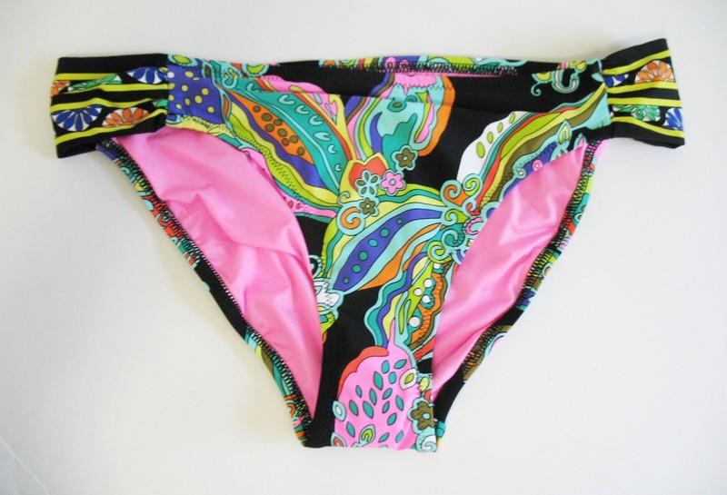 Trina Turk Swim Womens Sea Garden Shirred Side Hipster Bikini Bottom Sz 12 - NWT