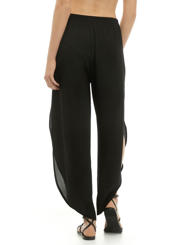 TRUE CRAFT XXL Black Tulip Palazzo Pants Swim Cover-up NWT