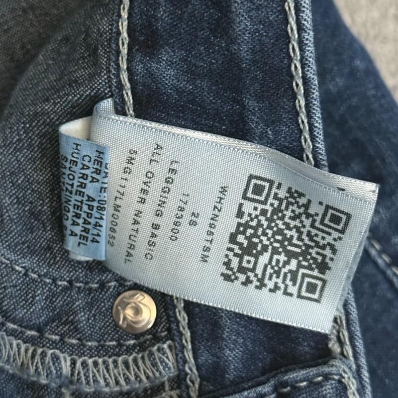 True Religion Jeans Womens Size 27 Blue Legging Denim