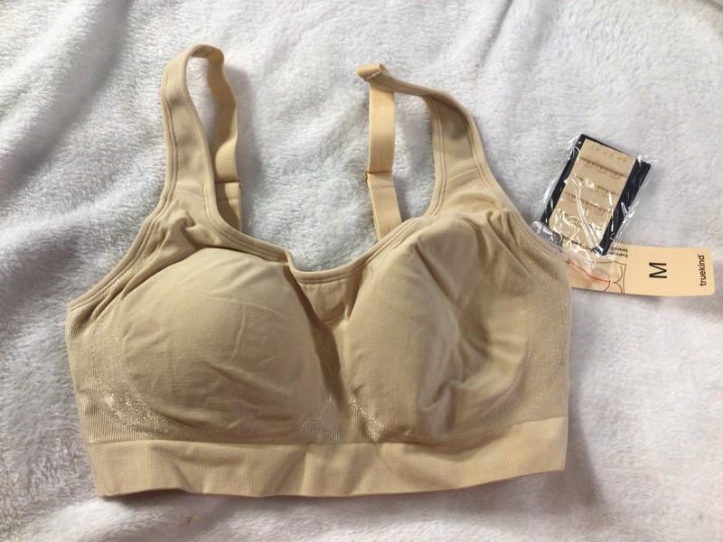 truekind Women's Everyday Comfort Straps Wireless Shaping Bra Medium CHAI beige