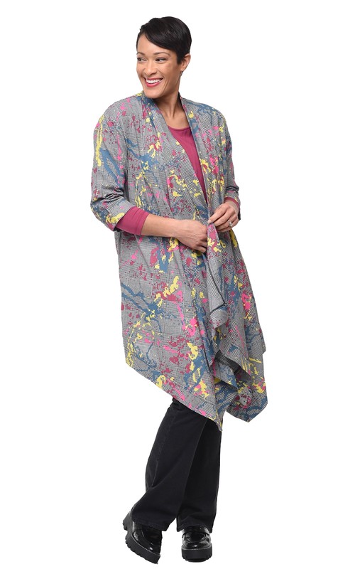 Tulip Clothing Cheyenne Womens Cardigan In Graffiti Avalon